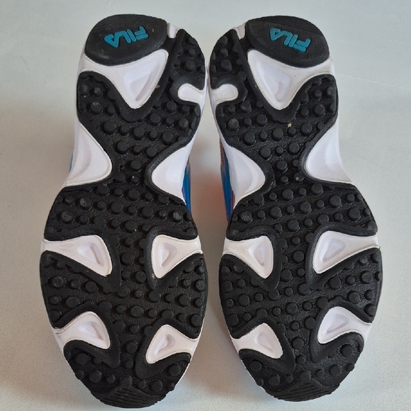 HOLIDAY SALE Fila Ray Racer Aqua Fiery Corral Sneakers - Picture 9 of 11